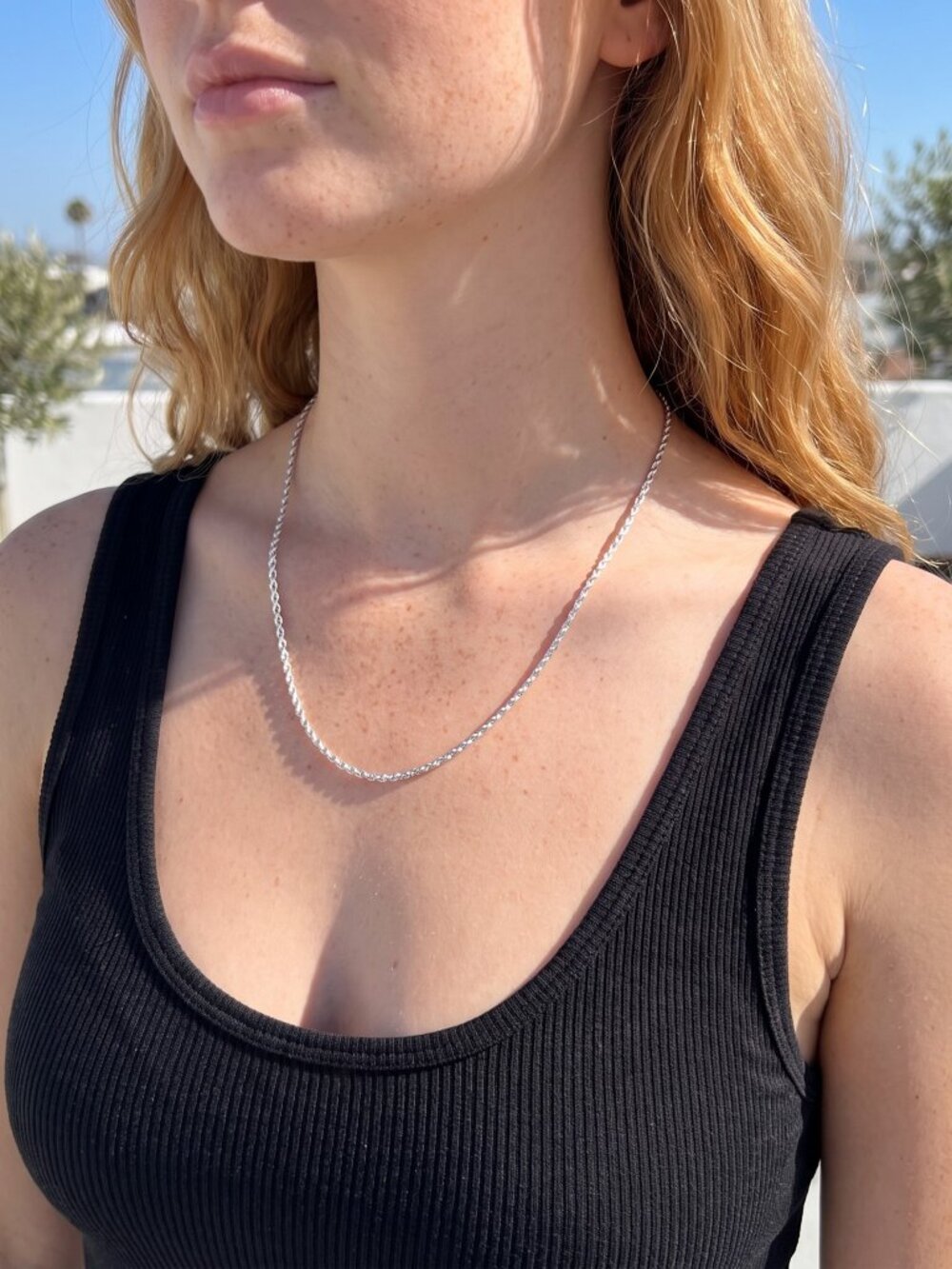 Unisex Rope Real Silver Chain Solid 925 Sterling 3mm 20 Inch Stamped 925